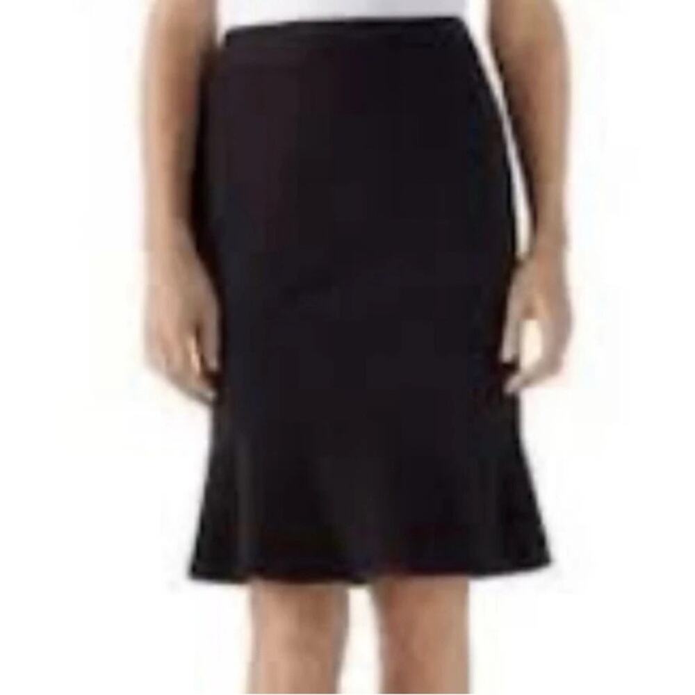 NWT White House Black Market Flared Pencil Skirt Black Size 8